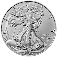 USA - 2 USD Silver Eagle TYPE 2 Tag & Nach Set 2022 - 2*1 Oz Silber Color