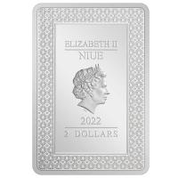 Niue - 2 NZD Tarotkarten (6.) Der Hierophant 2022 - 1 Oz Silber