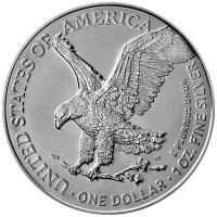 USA 1 USD Silver Eagle American Wildlife (1.) Alligator 1 Oz Silber Color Rckseite