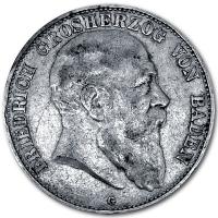Deutsches Kaiserreich - 5 Mark Friedrich Grosherzog von Baden - 25g Silber