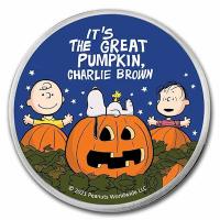 USA - 70 Jahre Peanuts Pumpkin Halloween COLOR 2021 - 1 Oz Silber Color