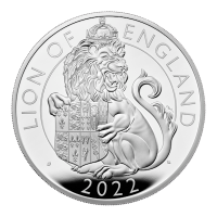 Grobritannien 10 GBP Tudor Beasts (2.) Lion of England 2022 10 Oz Silber PP