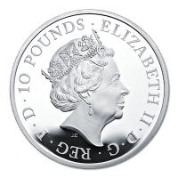Grobritannien - 10 GBP Tudor Beasts (2.) Lion of England 2022 - 10 Oz Silber PP