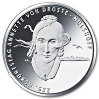 Deutschland - 20 EURO 225. Geburtstag Annette von Droste Hülshoff 2022 - Silber Spiegelglanz