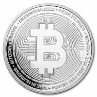 USA Bitcoin Motiv 1 Oz Silber