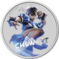 Tuvalu - 1 TVD Street Fighter (2.): Chun Li Blister 2022 - 1 Oz Silber BLISTER