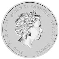 Tuvalu - 1 TVD Street Fighter (2.): Chun Li Blister 2022 - 1 Oz Silber BLISTER