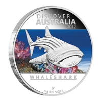 Australien - 1 AUD Discover Australia 2012 Whale Shark - 1 Oz Silber
