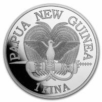Papua Neuguinea 1 Kina Bird Of Paradise 2022 1 Oz Silber RAR Rückseite