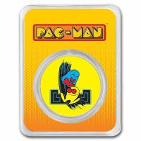 Silver Round - Pac Man(TM) Arcade Cabinet - 1 Oz Silber COLOR
