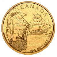 Kanada - 200 CAD Tall Ships/Große Schiffe: Brigantine 2022 - 1/2 Oz Gold PP
