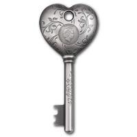 Cook Island - 5 CID Key to my Heart / Schlssel zu meinem Herz - 1 Oz Silber