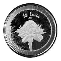 St. Lucia - 2 Dollar EC8_4 Botanical Gardens 2021 - 1 Oz Silber