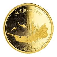 St. Kitts - 10 Dollar EC8_4 Sunken Ship 2021 - 1 Oz Gold