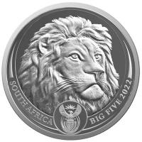 Südafrika - 20 Rand Big Five II Löwe 2022 - 1 Oz Platin