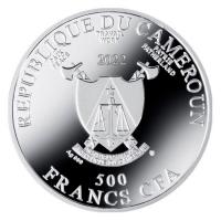 Kamerun 500 Francs Gustav Klimt: Wasserschlangen II 2022 Silber PP Rckseite