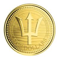 Barbados - 5 Dollar Trident Dreizack 2022 - 1 Oz Gold