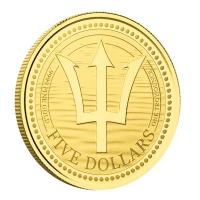 Barbados - 5 Dollar Trident Dreizack 2022 - 1 Oz Gold