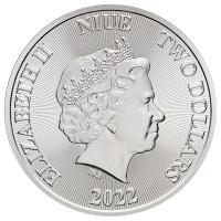 Niue 2 NZD Tree of Life 2022 1 Oz Silber Rückseite
