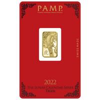 Goldbarren - PAMP Lunar Jahr des Tigers 2022 - 5g Gold