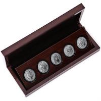 Südafrika - 5*5 Rand Big Five One Collection - 5*1 Oz Silber