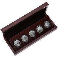 Südafrika - 5*5 Rand Big Five One Collection - 5*1 Oz Silber