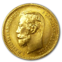 Russland - 5 Rubel Nikolaus II. - Goldmnze