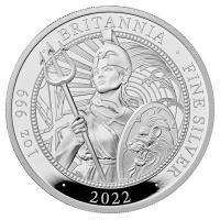 Grobritannien - 4 GBP Britannia 2 Coin Set 2022 - 2*1 Oz Silber PP