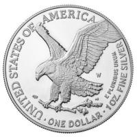 USA 1 USD TYPE 2 Silver Eagle 2022 1 Oz Silber PP Rckseite