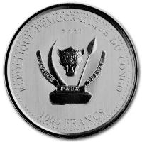 Kongo - 500 Francs Schuhschnabel / Shoebill 2021 - 1 Oz Silber