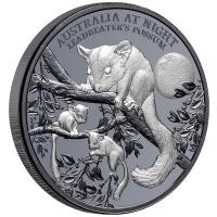 Niue - 1 NZD Australien bei Nacht Hörnchenbeutler 2022 - 1 Oz Silber PP