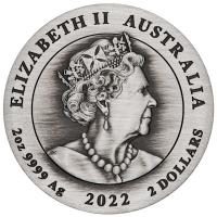 Australien - 2 AUD Myths & Legends: Dragon 2022 - 2 Oz Silber Proof HighRelief