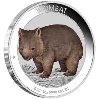 Australien - 1 AUD Wombat 2022 - 1 Oz Silber COLOR Blister