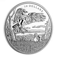 Kanada - 30 CAD Multifacetten Tiere: Weikopfseeadler (Bald Eagles) 2022 - 2 Oz Silber