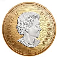 Kanada - 1 Cent 10 Jahre Jubilum Verabschiedung des Penny - 5 Oz Silber Gilded