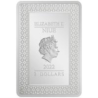 Niue - 2 NZD Tarotkarten (7.) Die Liebenden 2022 - 1 Oz Silber