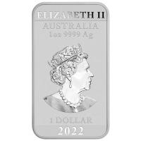 Australien - 1 AUD Drachen Barren 2022 - 1 Oz Silber