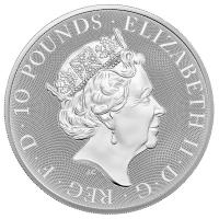 Grobritannien - 10 GBP Tudor Beasts (1.) Lion of England 2022 - 10 Oz Silber