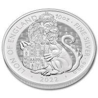 Grobritannien - 10 GBP Tudor Beasts (1.) Lion of England 2022 - 10 Oz Silber