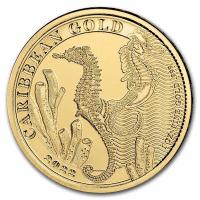 Barbados - 10 Dollar Seepferdchen Seahorse 2022 - 1 Oz Gold (nur 100 Stück!!!)