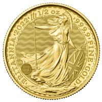 Grobritannien - 50 GBP Britannia 2022 - 1/2 Oz Gold