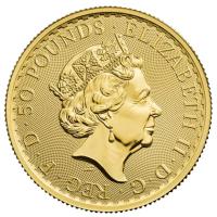 Grobritannien 50 GBP Britannia 2022 1/2 Oz Gold Rckseite