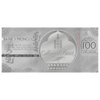 Mongolei - 100 Togrog Lunar Hase 2023 - Silber-Banknote