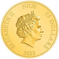 Niue - 25 NZD Herr der Ringe: (8.) Gollum 2022 - 1/4 Oz Gold
