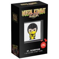 Niue - 2 NZD Chibi Mortal Kombat (1.) Scorpion 2022 - 1 Oz Silber