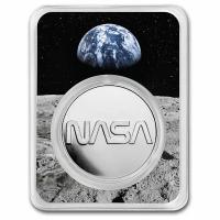 USA - 10 USD Mesa Grande NASA Retro Worm Logo BLISTER - 1 Oz Silber Blister