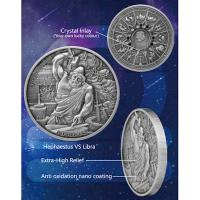 Samoa - 5 Dollar Olympians & Zodiac: Hephaestus VS Waage 2021 - 2 Oz Silber