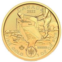 Kanada - 200 CAD Goldrausch Serie (2): Goldwsche 2022 - 1 Oz Gold