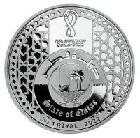 Katar - 1 Riyal FIFA World Cup Trophy 2022 - 1 Oz Silber