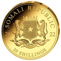 Somalia - 20 Shillings Elefant 2022 - 1/50 Oz Gold